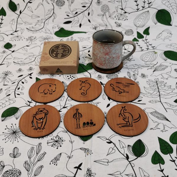 Wooden engraved coasters