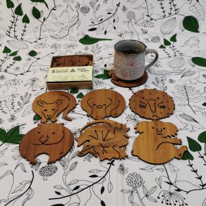 Set of 6 Animal Shape Coasters
